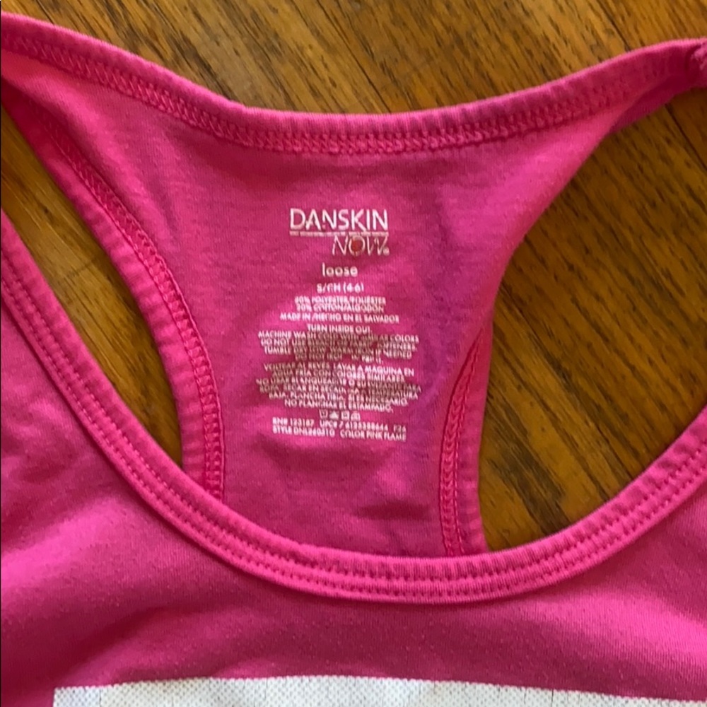 Danskin Pink Racer back Tee - Picture 3 of 5
